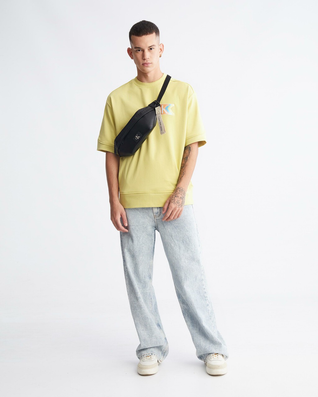 CKJ Tagged Waist Pack, BLACK, hi-res