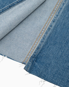 RECONSIDERED FRONT SPLIT MAXI DENIM SKIRT, Med Blue F Split Cross Wb Rwh, hi-res