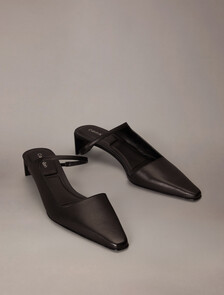 Set Back Heel Pump, Black, hi-res