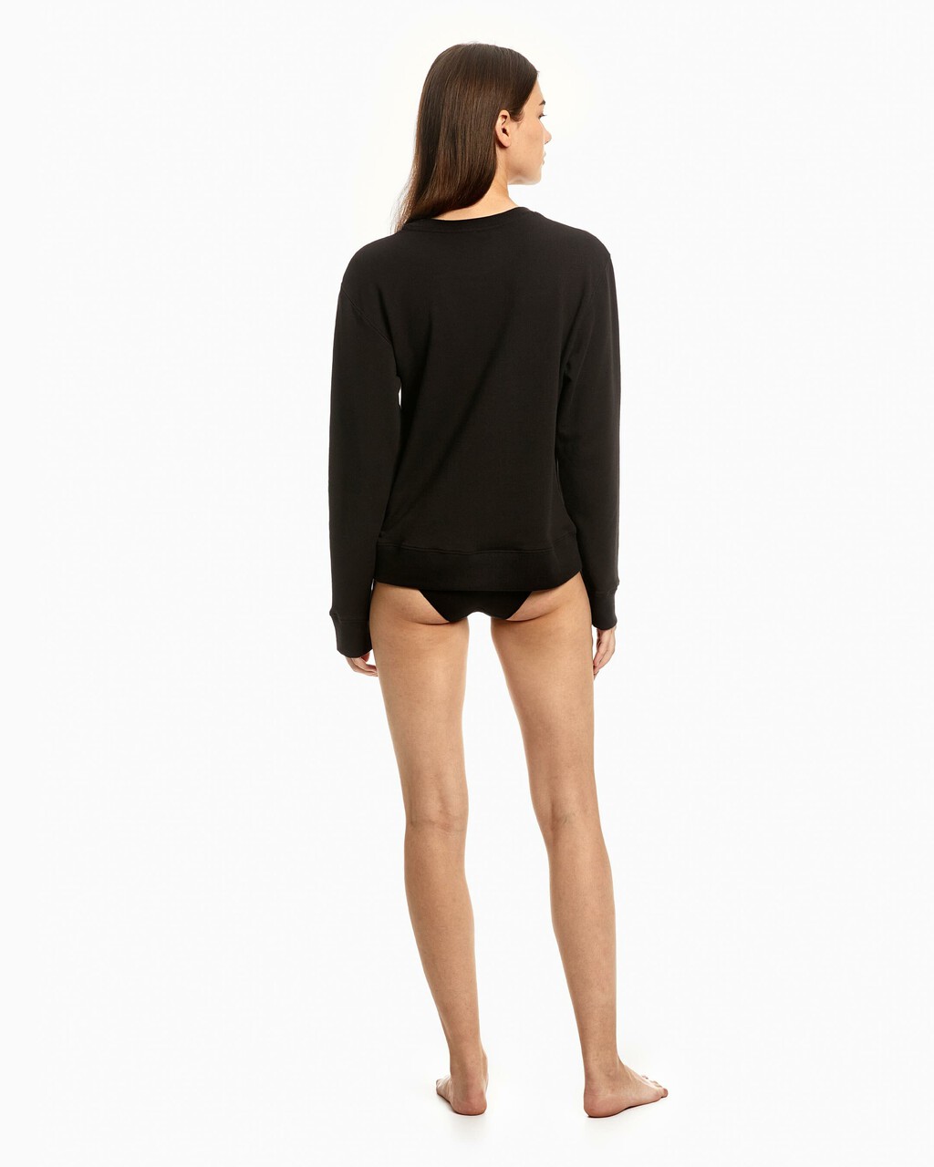 MODERN COTTON LOUNGESWEATSHIRT, Black, hi-res