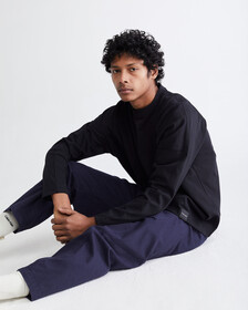 STANDARDS COMPACT COTTON LONG SLEEVE TEE, BLACK BEAUTY-00, hi-res