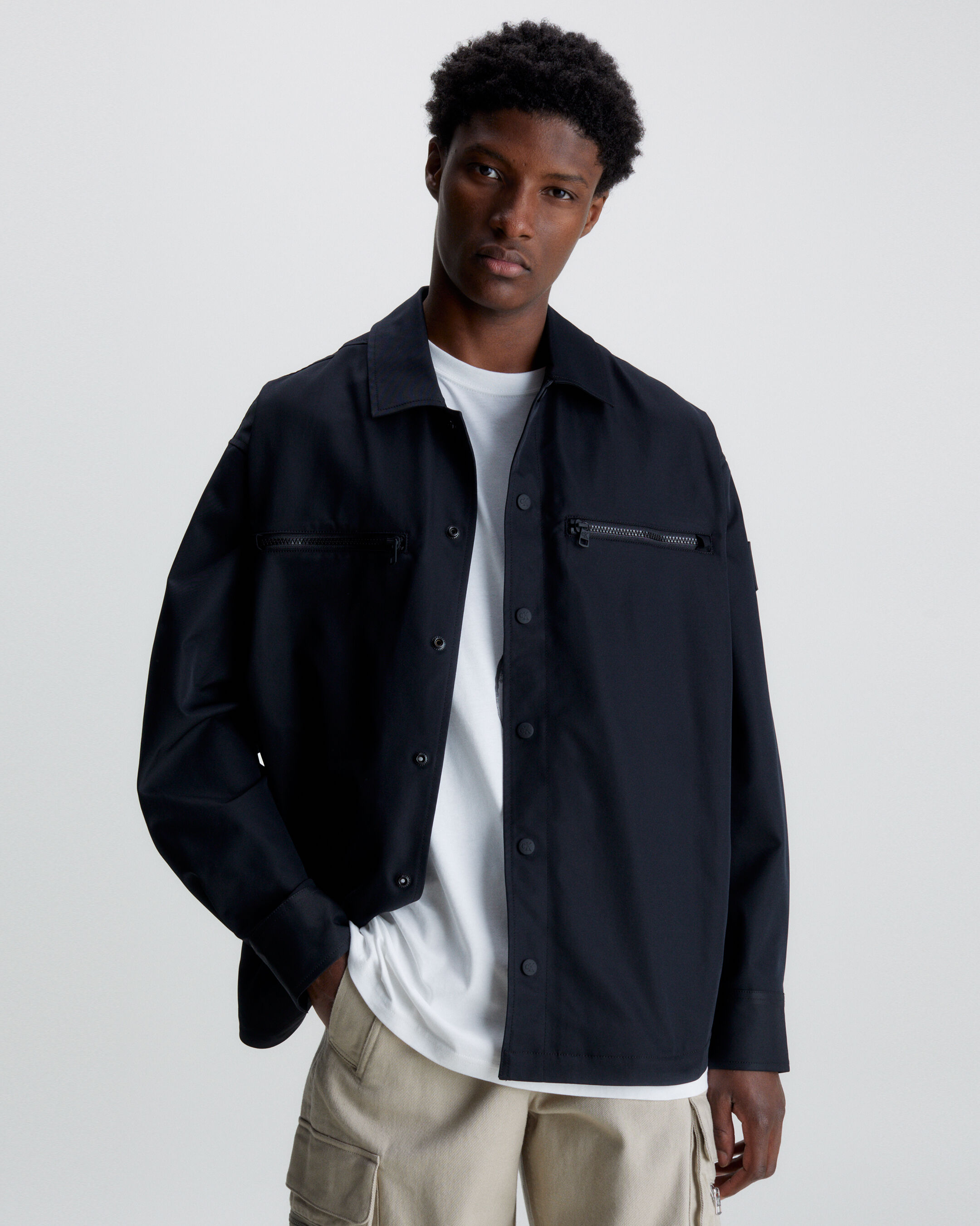 Soft Twill Shirt Jacket black Calvin Klein Singapore