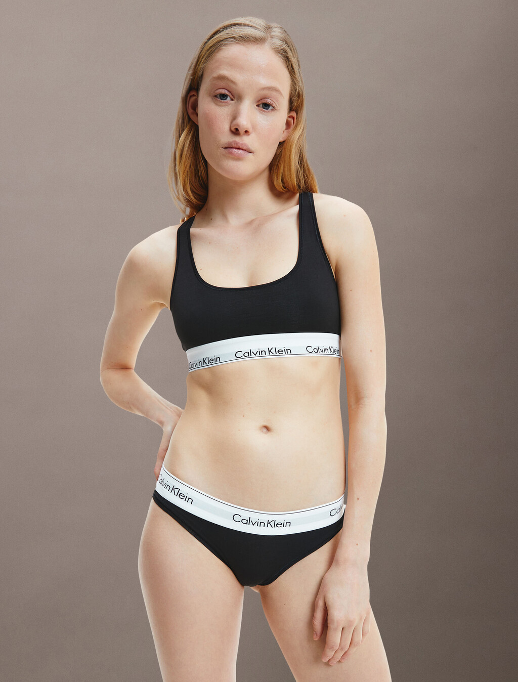 Icon Cotton Lightly Lined Bralette, CK Black, hi-res