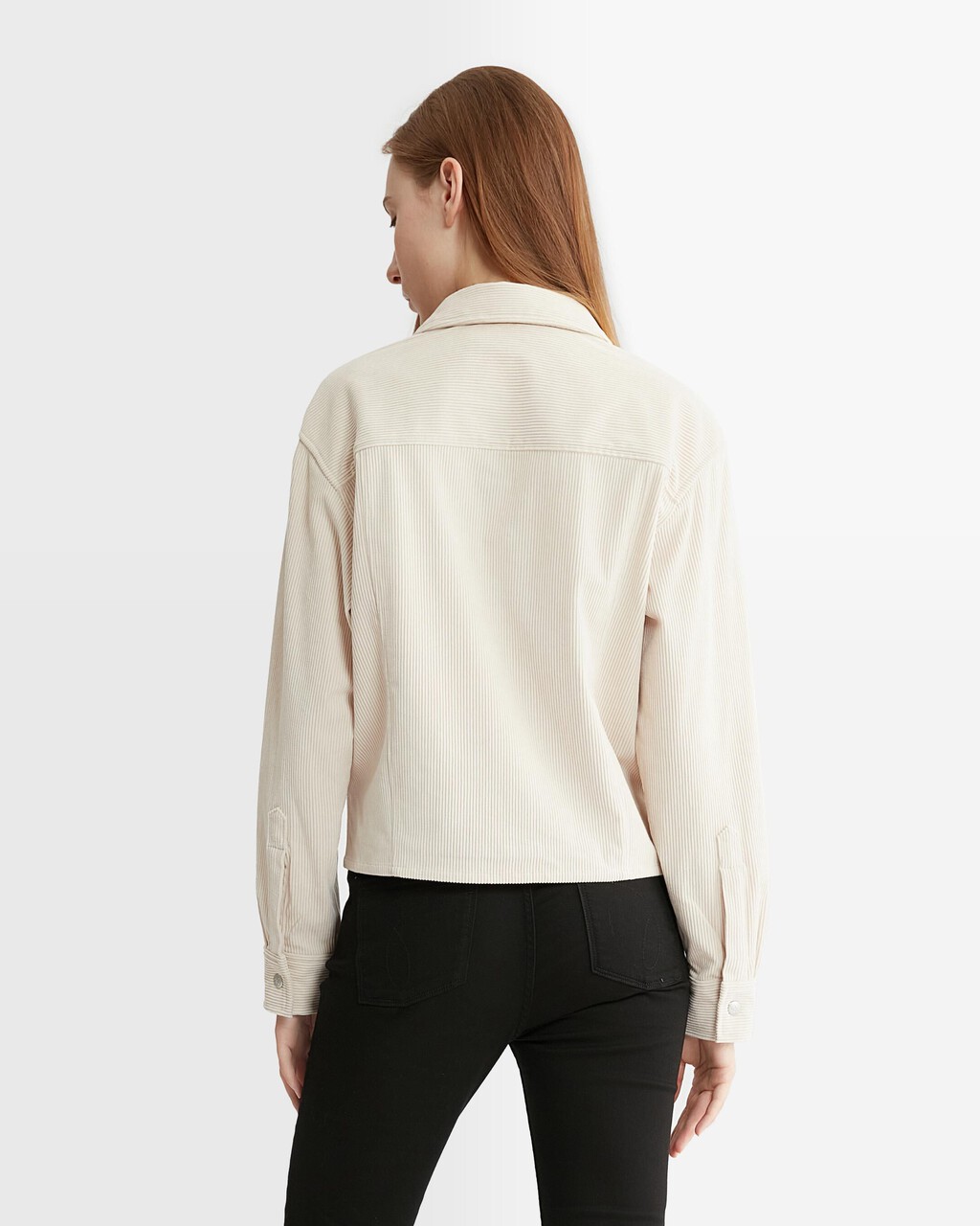 Naturals Corduroy Cropped Shirt, Putty Beige, hi-res