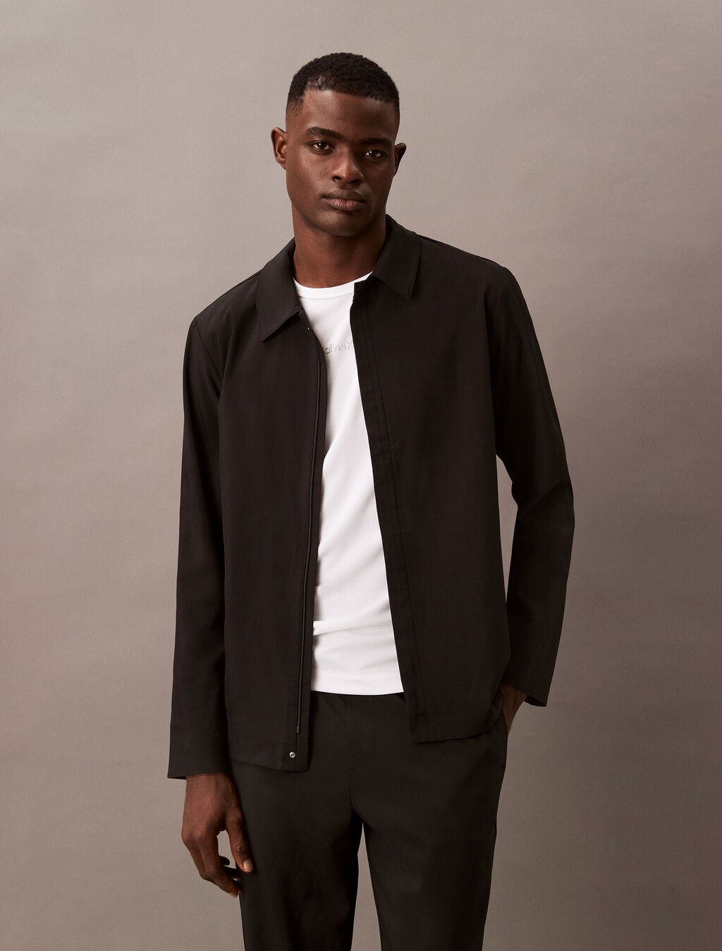 Essential Woven Jacket, Black, hi-res