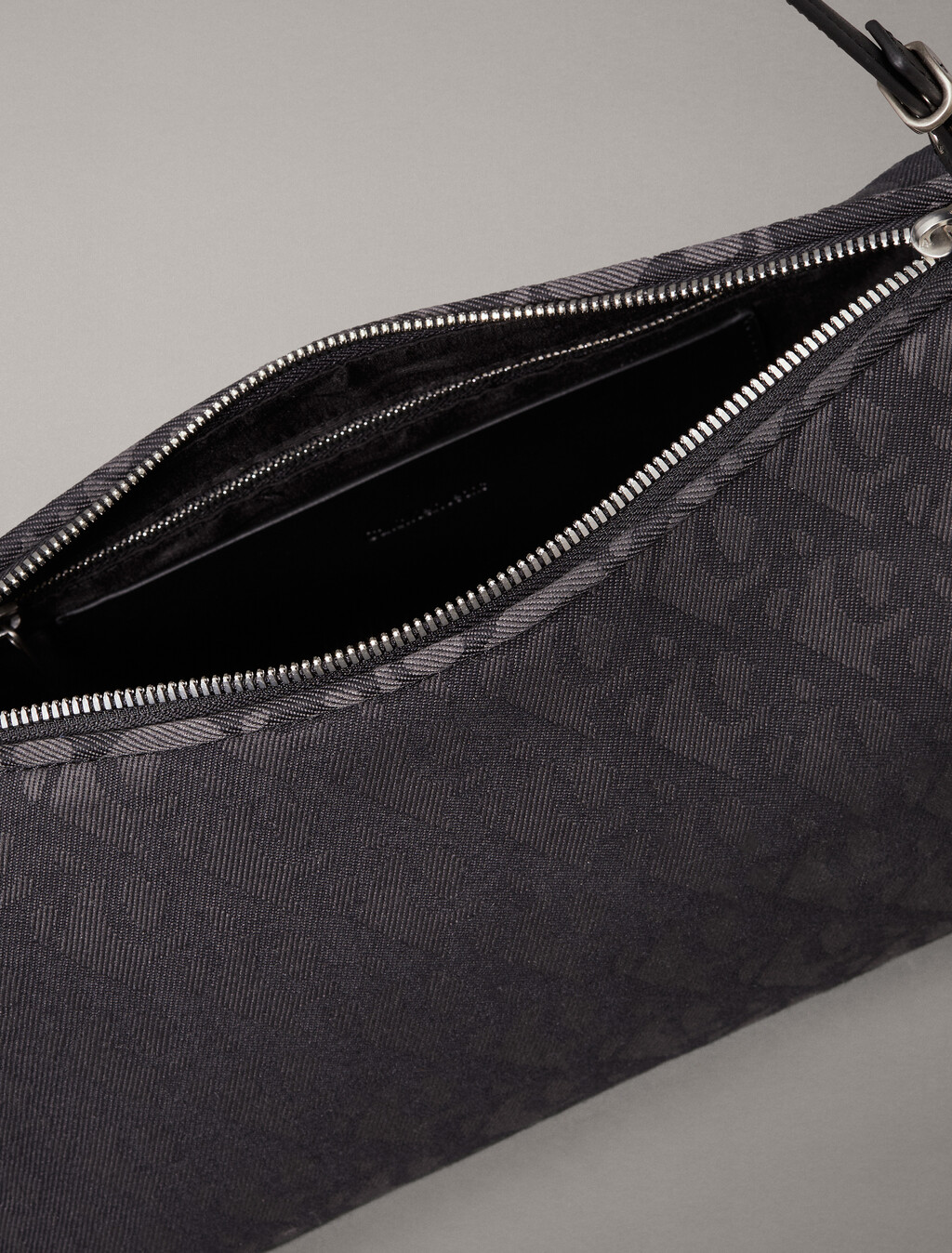 Logo Jacquard Shoulder Bag, Black, hi-res