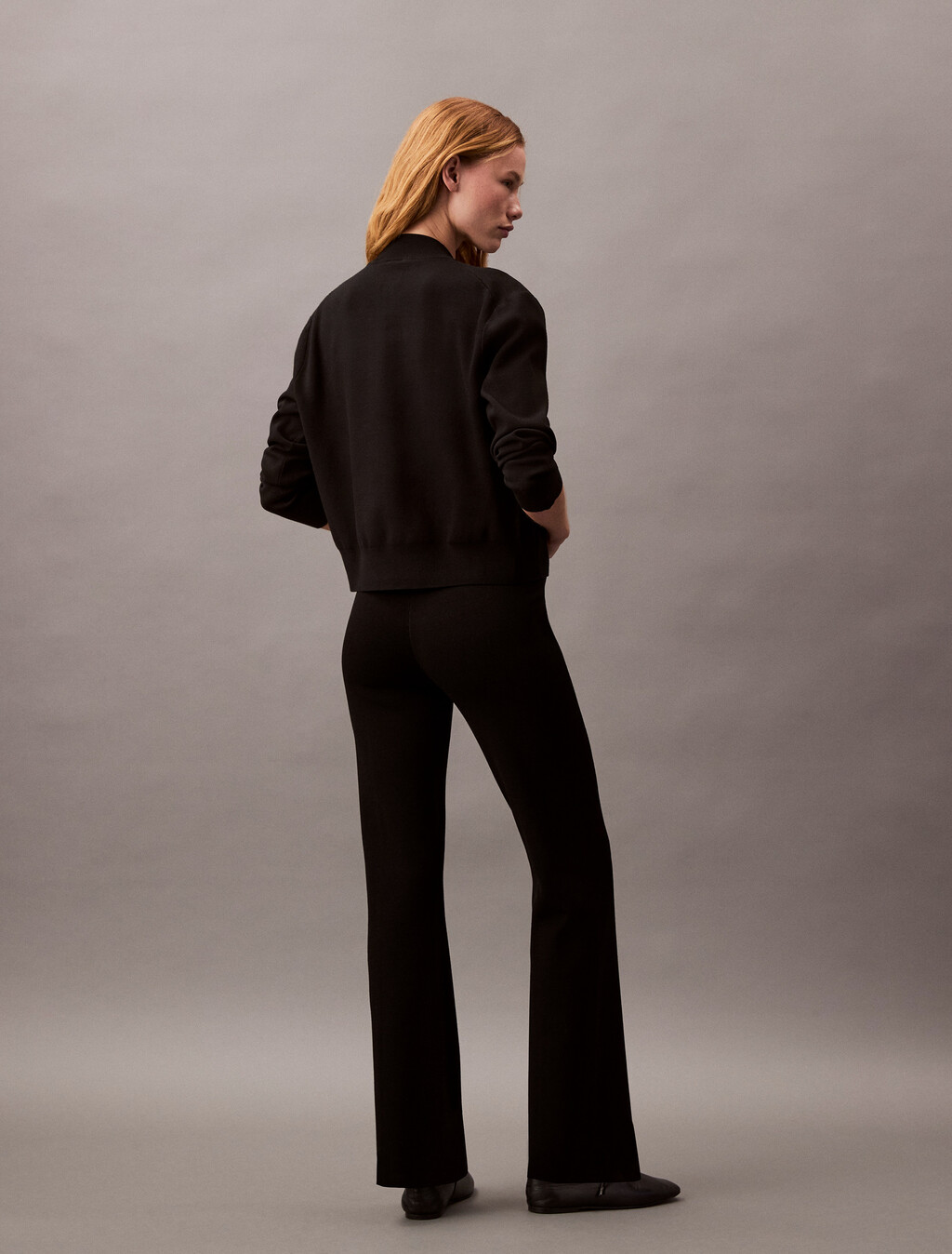 Stretch Viscose Trousers, Black, hi-res