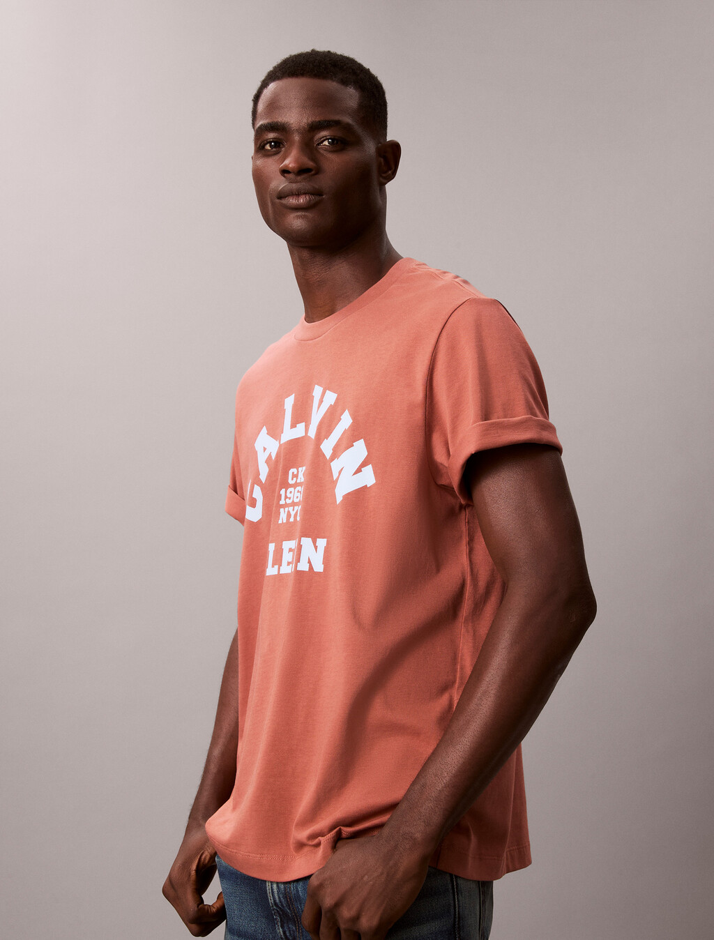 Varsity Logo Graphic Relaxed T-Shirt, Warm Brick, hi-res