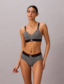 CK Graphic Hipster Panty, MINI STEPPING LOGO BLACK, hi-res