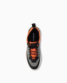 SPORTY COMFAIR LACE-UP RUNNERS, Mercury Grey/Coral Orange, hi-res