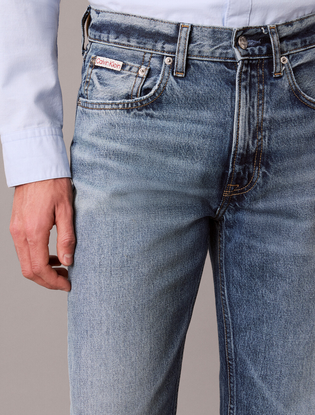90s Straight Cotton Jeans, CK INFINITY, hi-res
