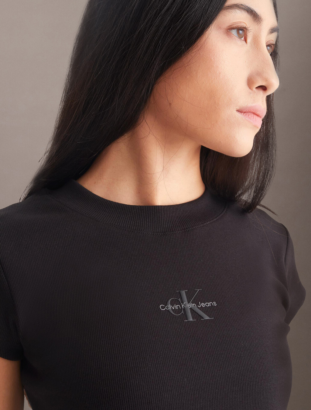 Monogram Baby Tee, Ck Black, hi-res