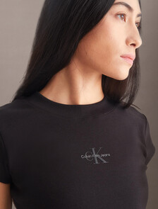 Monogram Baby Tee, Ck Black, hi-res