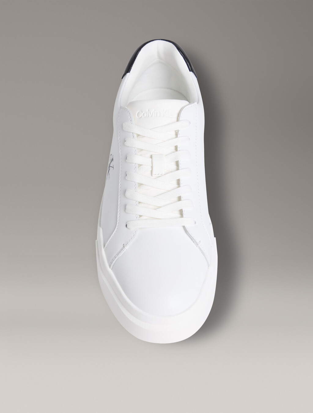 Leather Durable Traction NYC Trainers, White/Black/White, hi-res