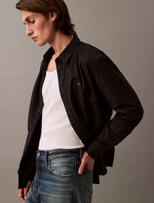 Solid Classic Oxford Button-Down Shirt, Black, hi-res