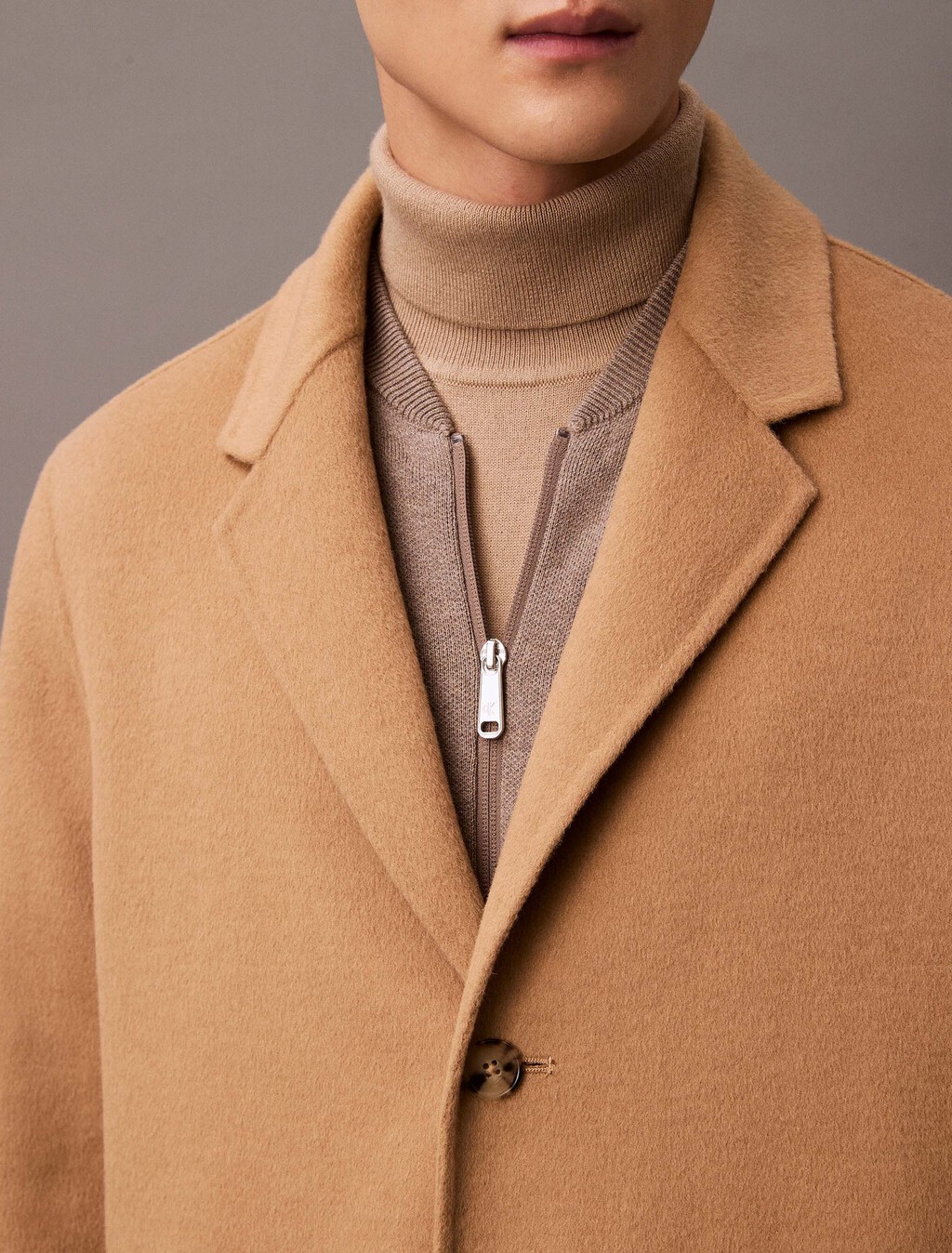 Wool Blend Overcoat, Tigers Eye, hi-res