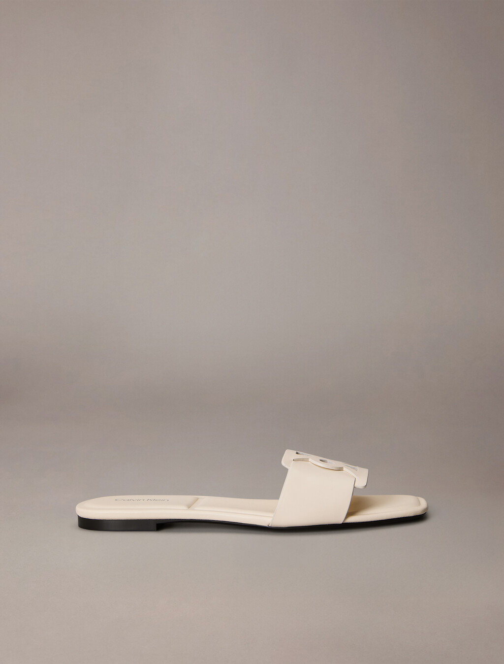 Amira - Leather Square Toe Flat Sandals, Light Cashew, hi-res