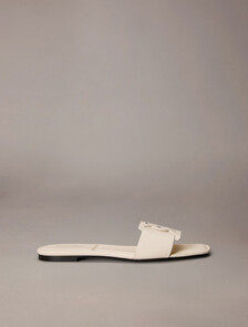 Amira - Leather Square Toe Flat Sandals, Light Cashew, hi-res