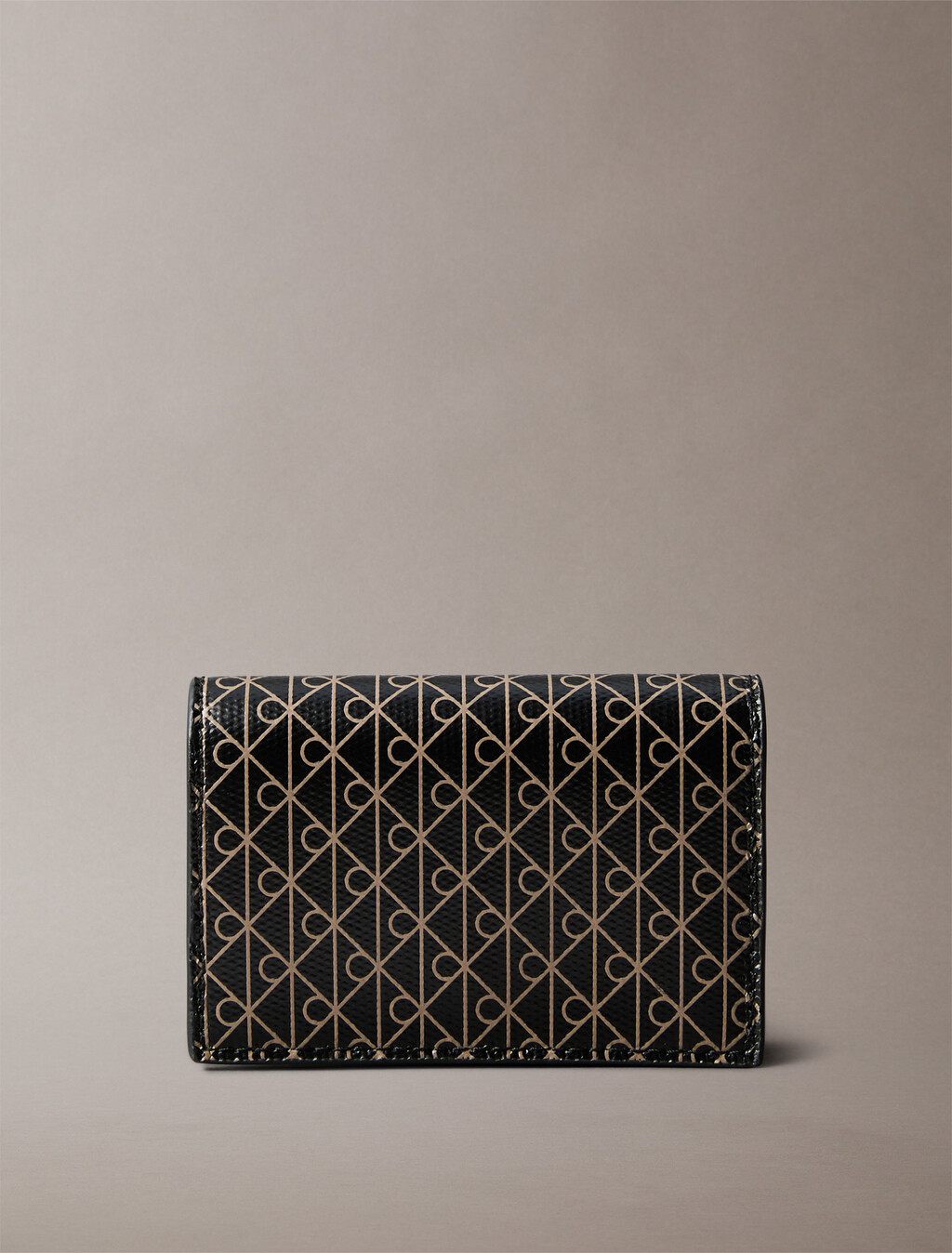 Monogram Logo Accordion Card Holder, BLACK AOP, hi-res