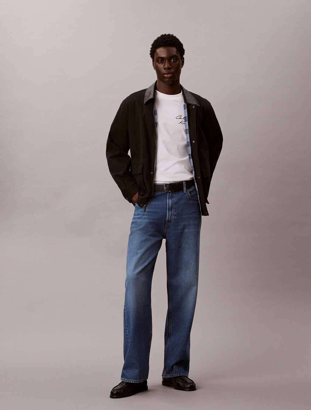 Relaxed Script Logo T-shirt, Bright White, hi-res