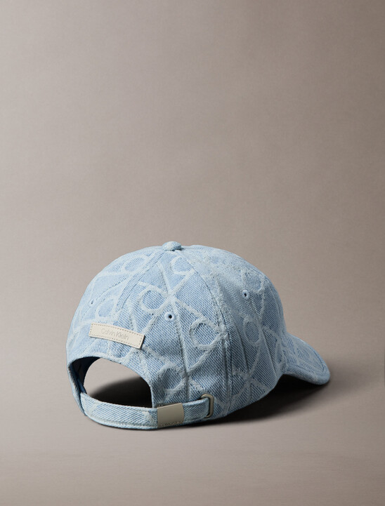 Allover Emblem Logo Denim Baseball Cap