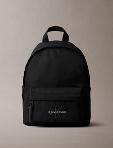 Small Round Backpack, Black, hi-res