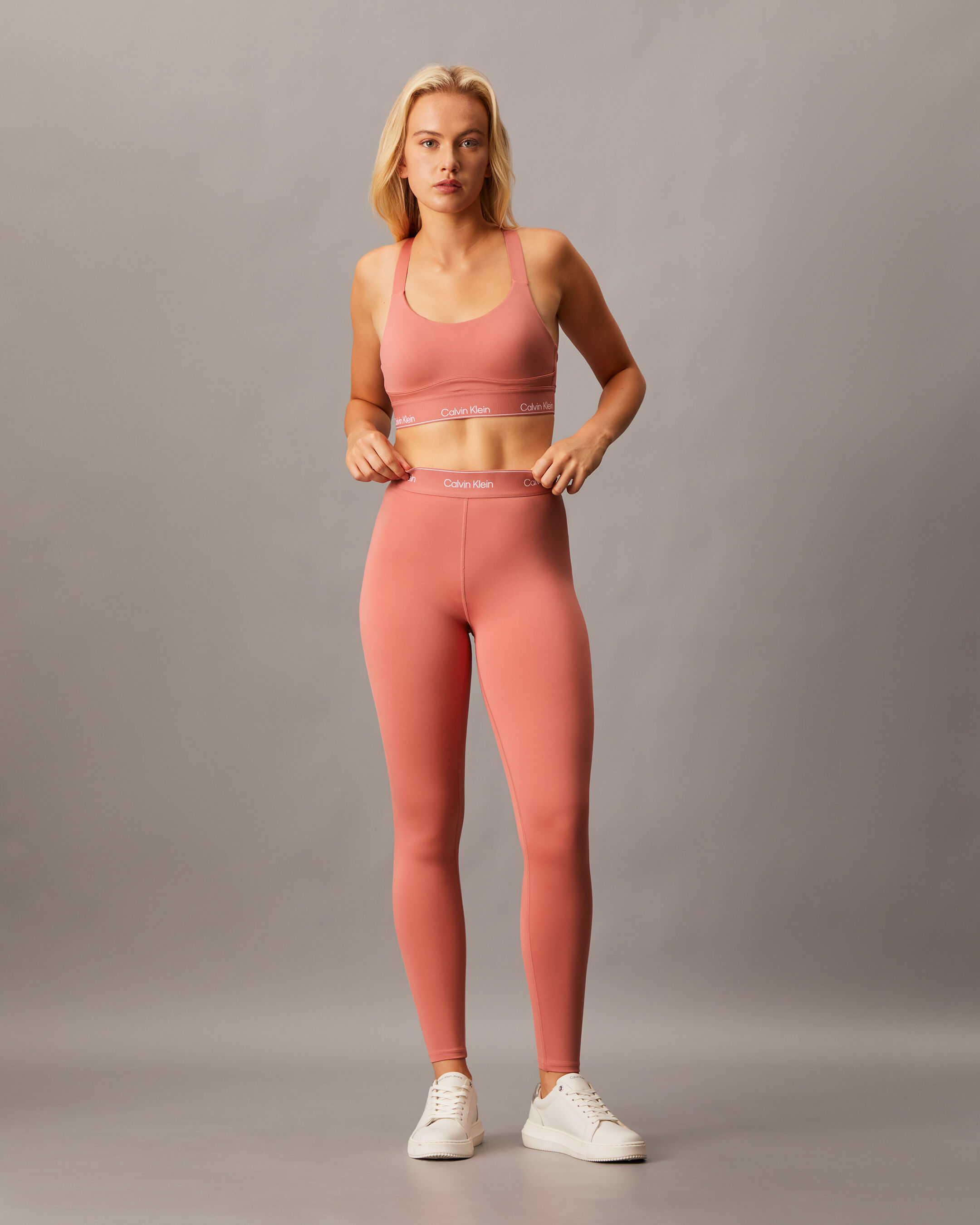 Essentials Modern Sport High Rise 7 8 Leggings red Calvin Klein Singapore