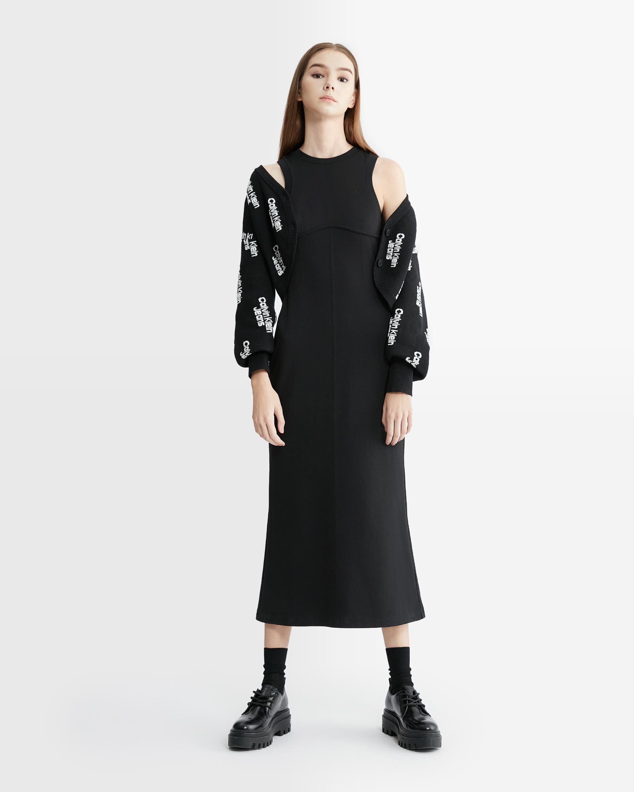 Calvin klein deals long dress