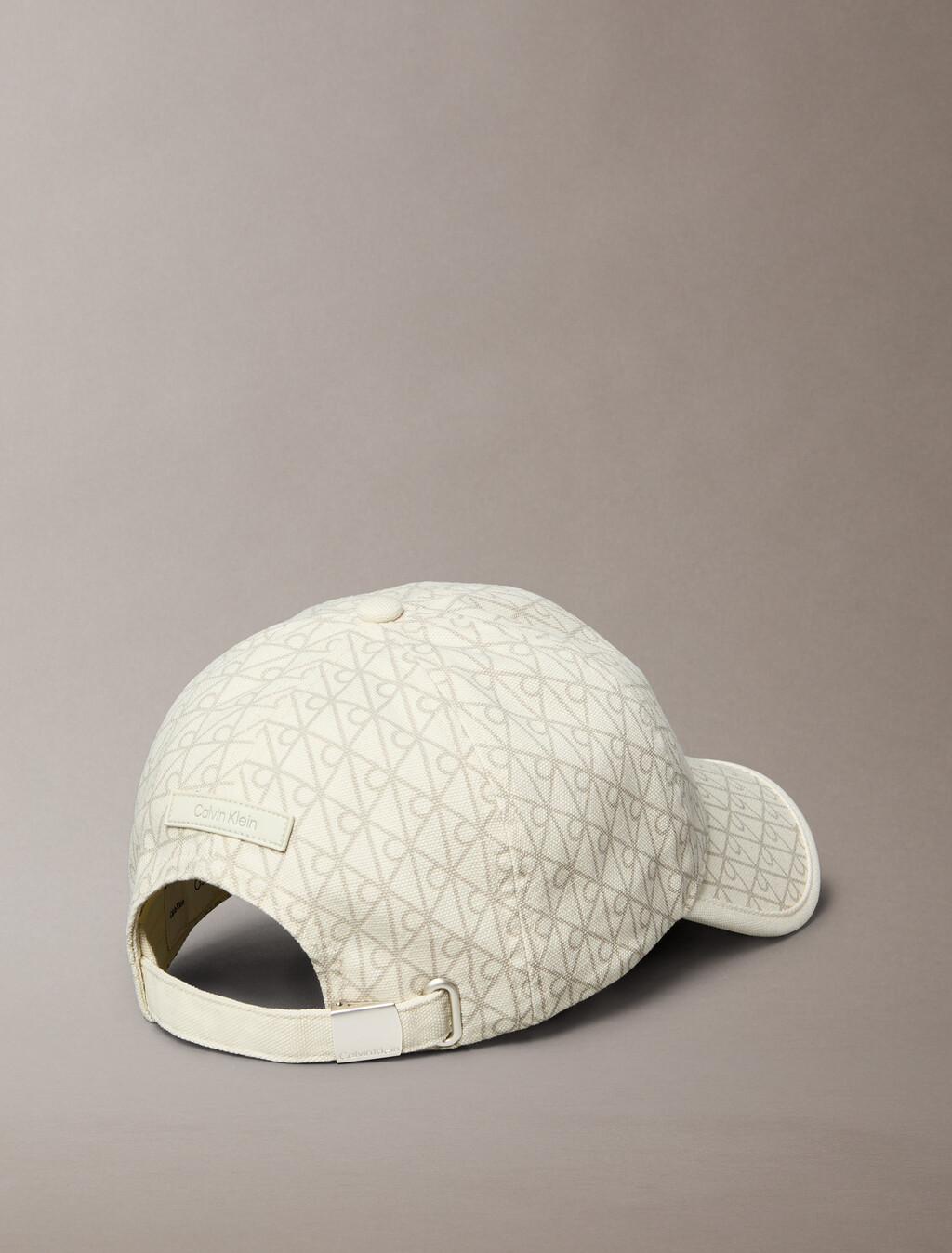 CK Emblem Print Cap, LILY WHITE AOP, hi-res