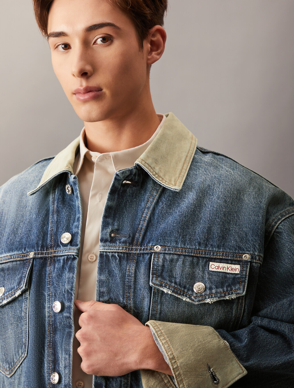 80s Icon Denim Trucker Jacket, FADED CK BLUE, hi-res