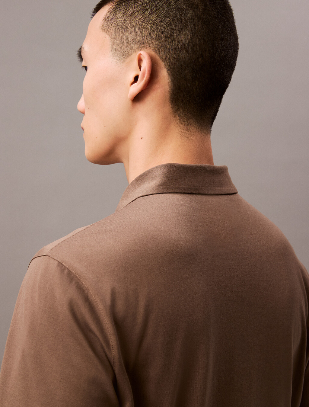 Double Mercerized Cotton Short Sleeve Polo, Chocolate Chip, hi-res