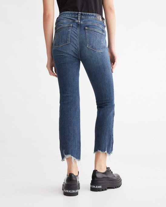 Italian Denim High Rise Slim Boot Ankle Jeans
