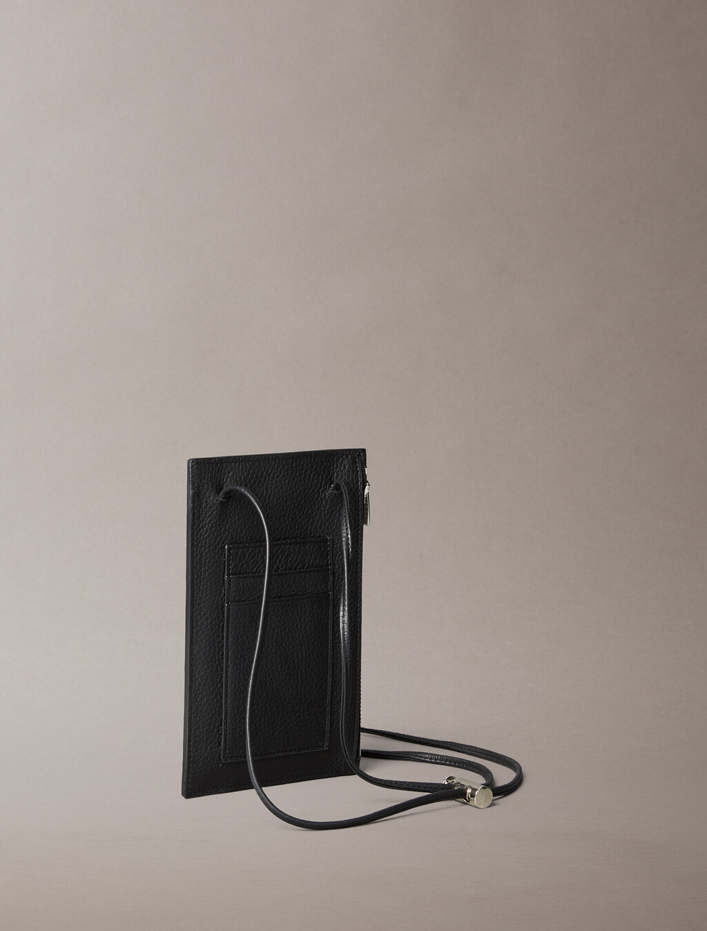Foil Embossed Logo Phone Crossbody Bag, Black, hi-res