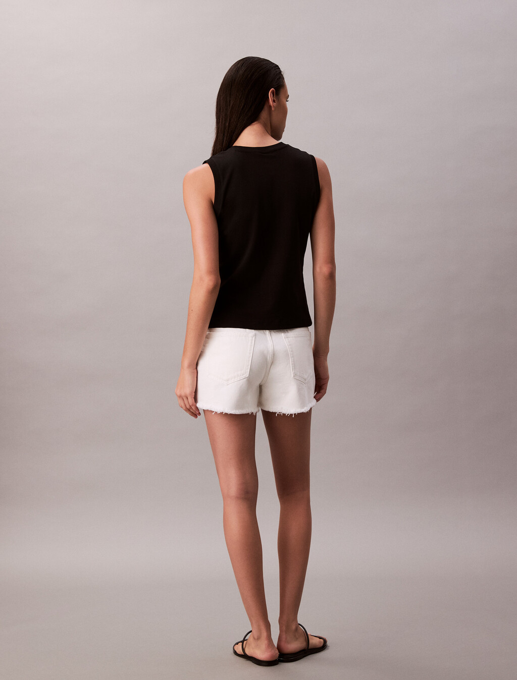90s Fit Frayed Denim Short, CHALK WHITE DESTROY, hi-res