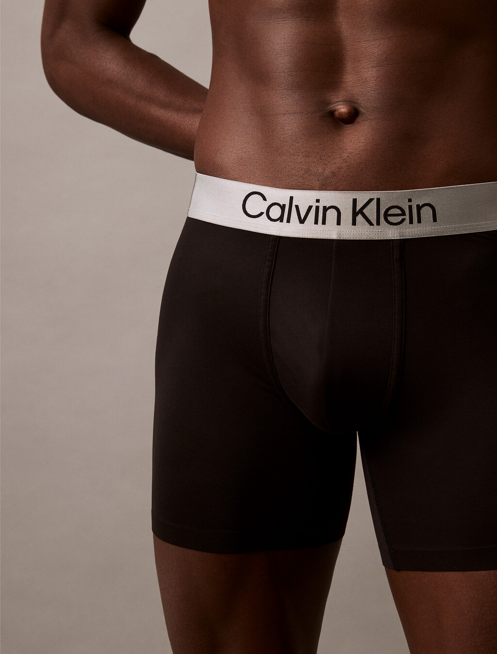 Brushed Microfibre Stretch Boxer Brief, Black, hi-res