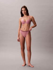 Lightly Lined Demi Bra - Icon Logo Lace, Soft Mauve, hi-res