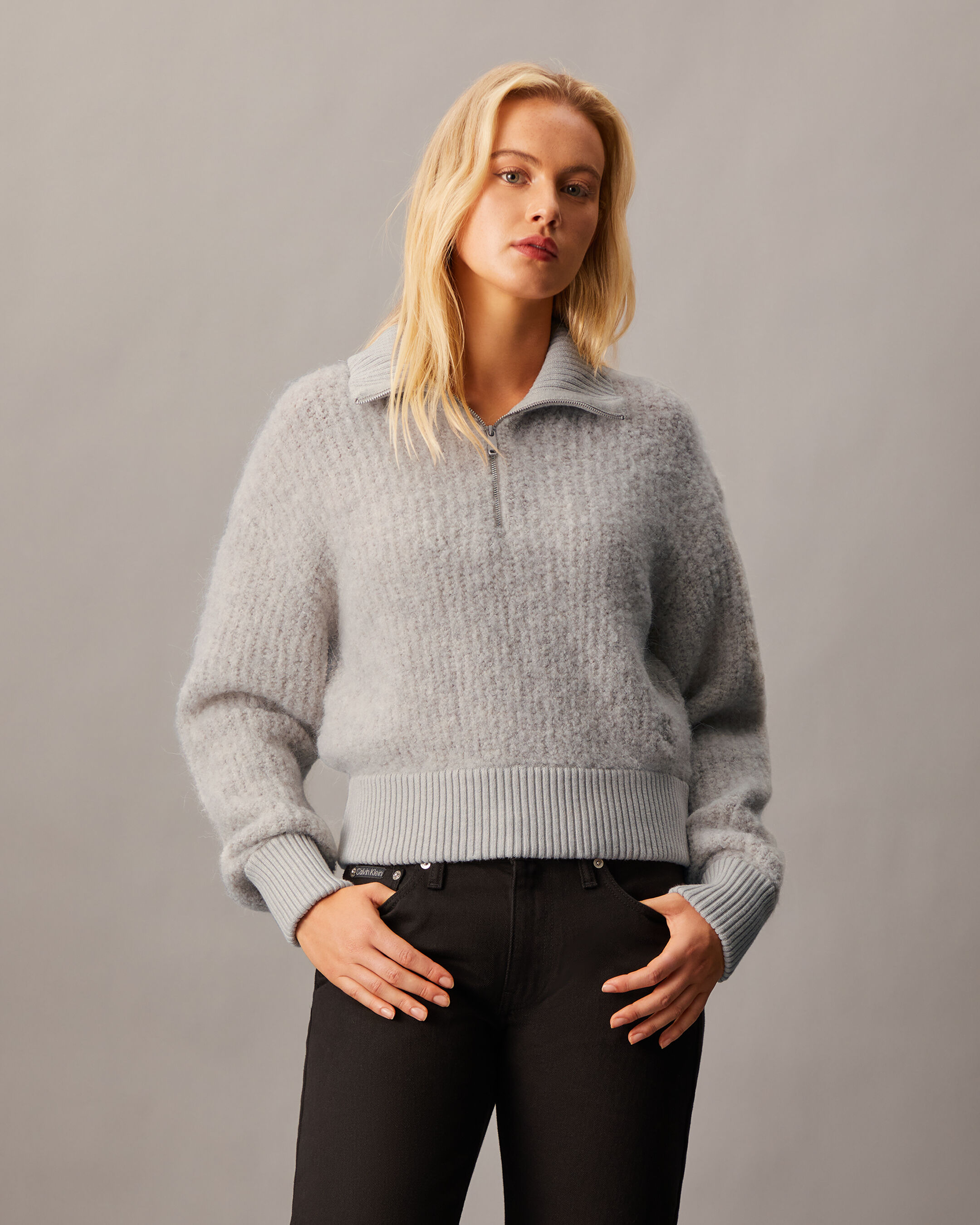 Calvin klein half zip jumper shop