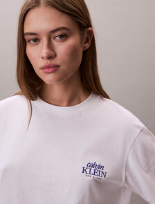 Relaxed Embroidered Logo T-shirt, Bright White, hi-res