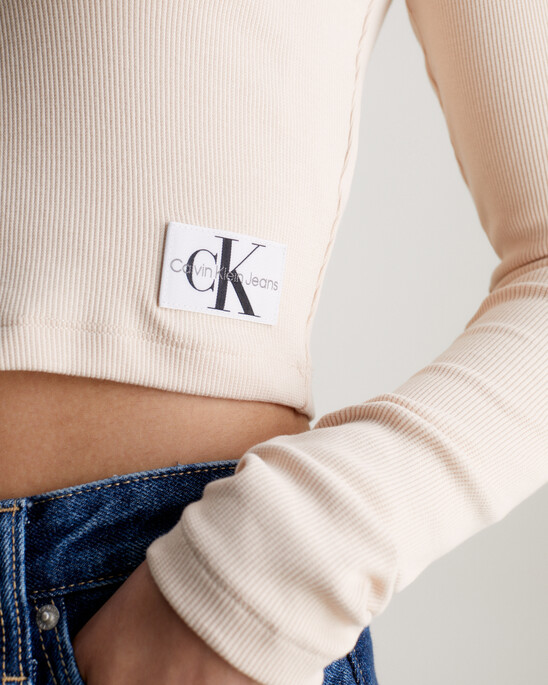 Slim Ribbed Long Sleeve Top