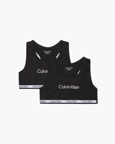 MODERN COTTON GIRLS BRALETTES 2 PACK, Pvhblack/Pvhblack, hi-res