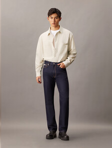 Relaxed Cotton Chambray Shirt, Moonbeam, hi-res