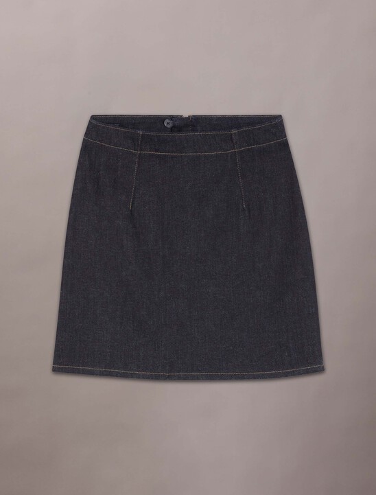 Tube Mini Denim Skirt