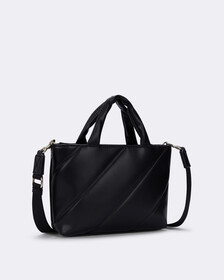 Quilted Micro Tote, BLACK, hi-res