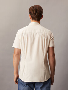 Essentials Monogram Slim Shirt, Moonbeam, hi-res