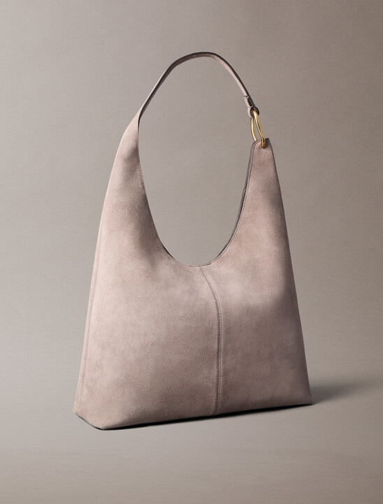 Large Soft Suede Shoulder Bag
