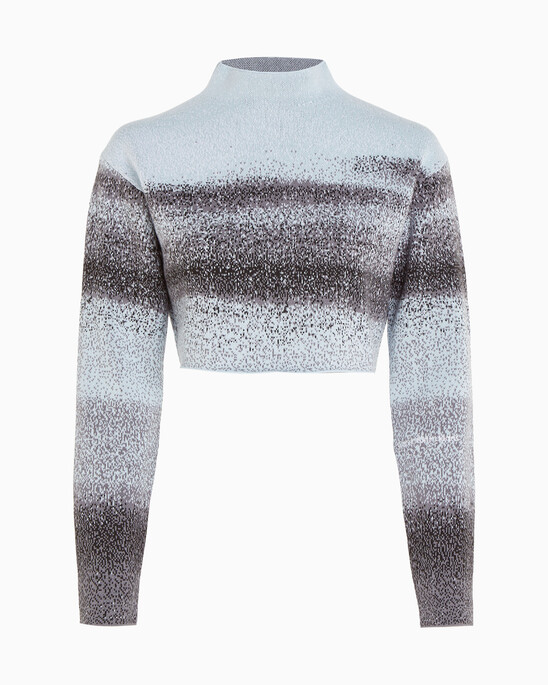 Cropped Jacquard Knit Jumper