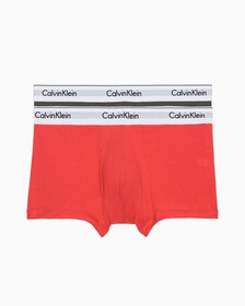 Modern Cotton Stretch Trunks 2 Pack, Rouge/Charcoal Gray, hi-res