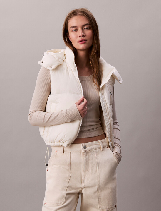 Relaxed Hooded Down Puffer Gilet