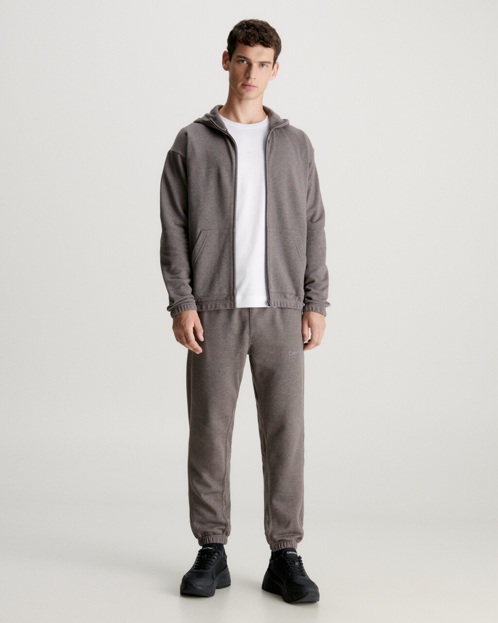 Cotton Terry Hoodie, DARK RABBIT, hi-res