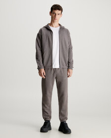 Cotton Terry Hoodie, DARK RABBIT, hi-res
